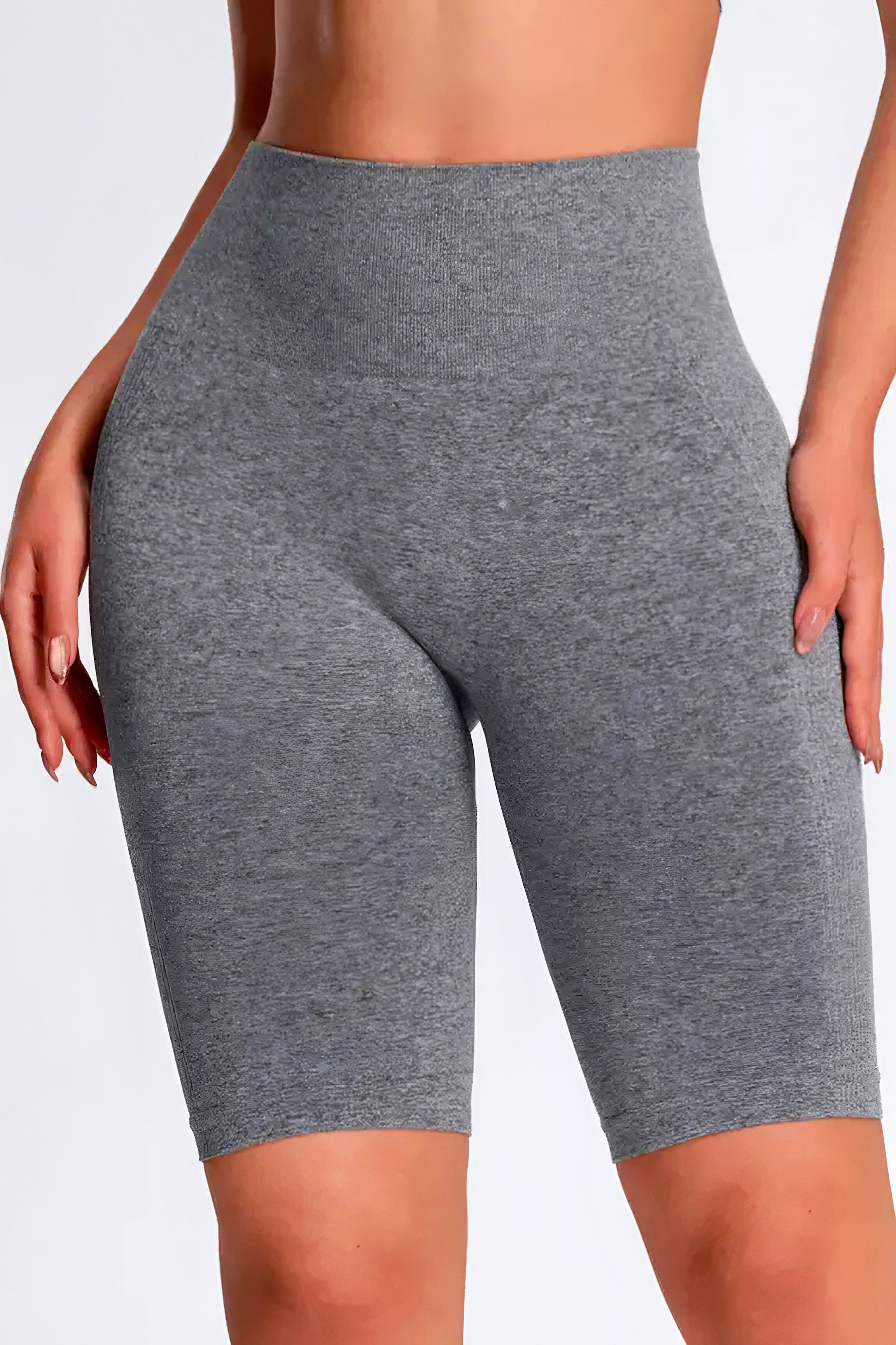 High-Waisted Biker Shorts for Women - Tummy Control & Squat-Proof-2500112