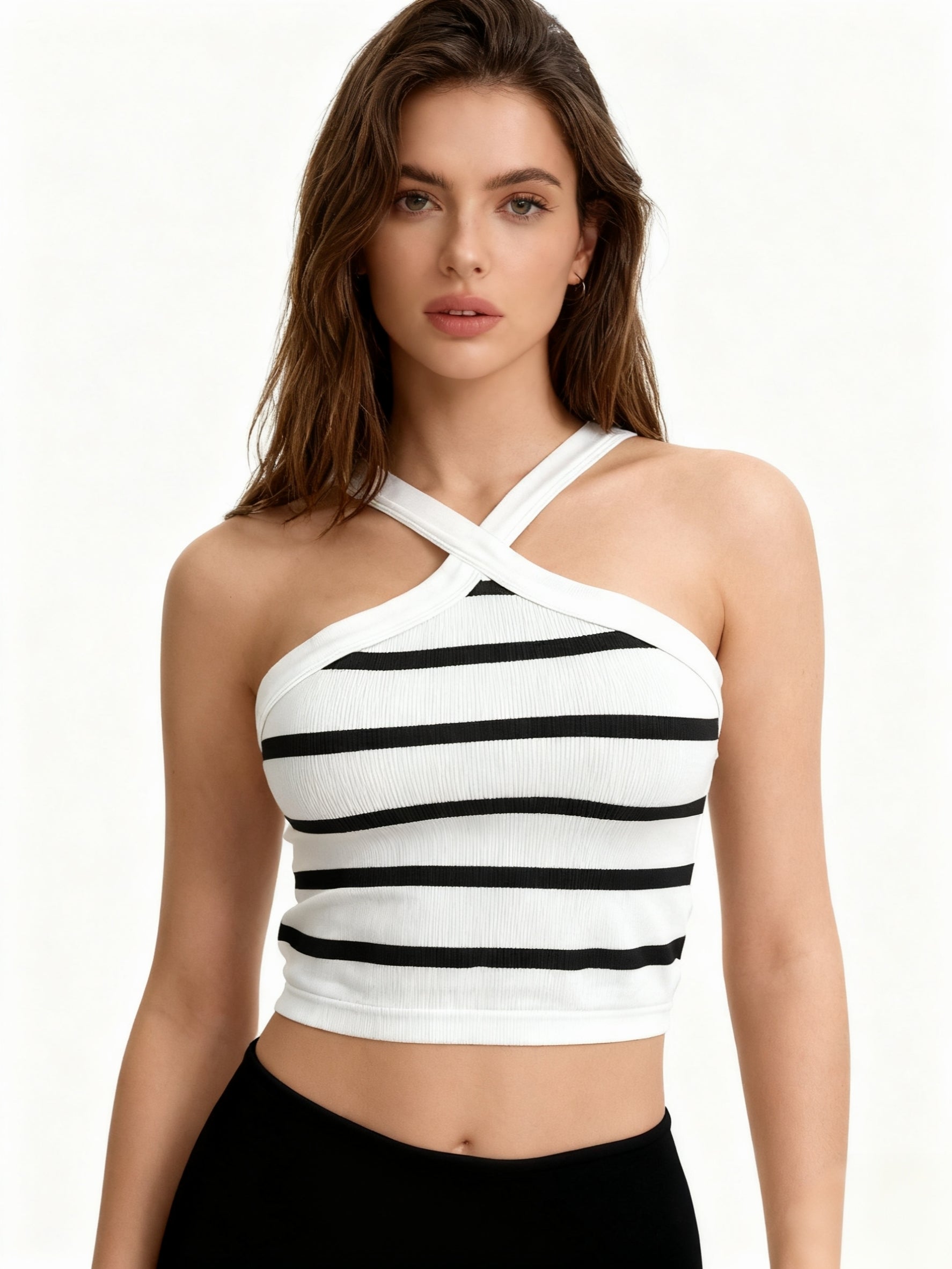 Striped Sleeveless Tank Top - Classic Breton Style for Summer-2500353
