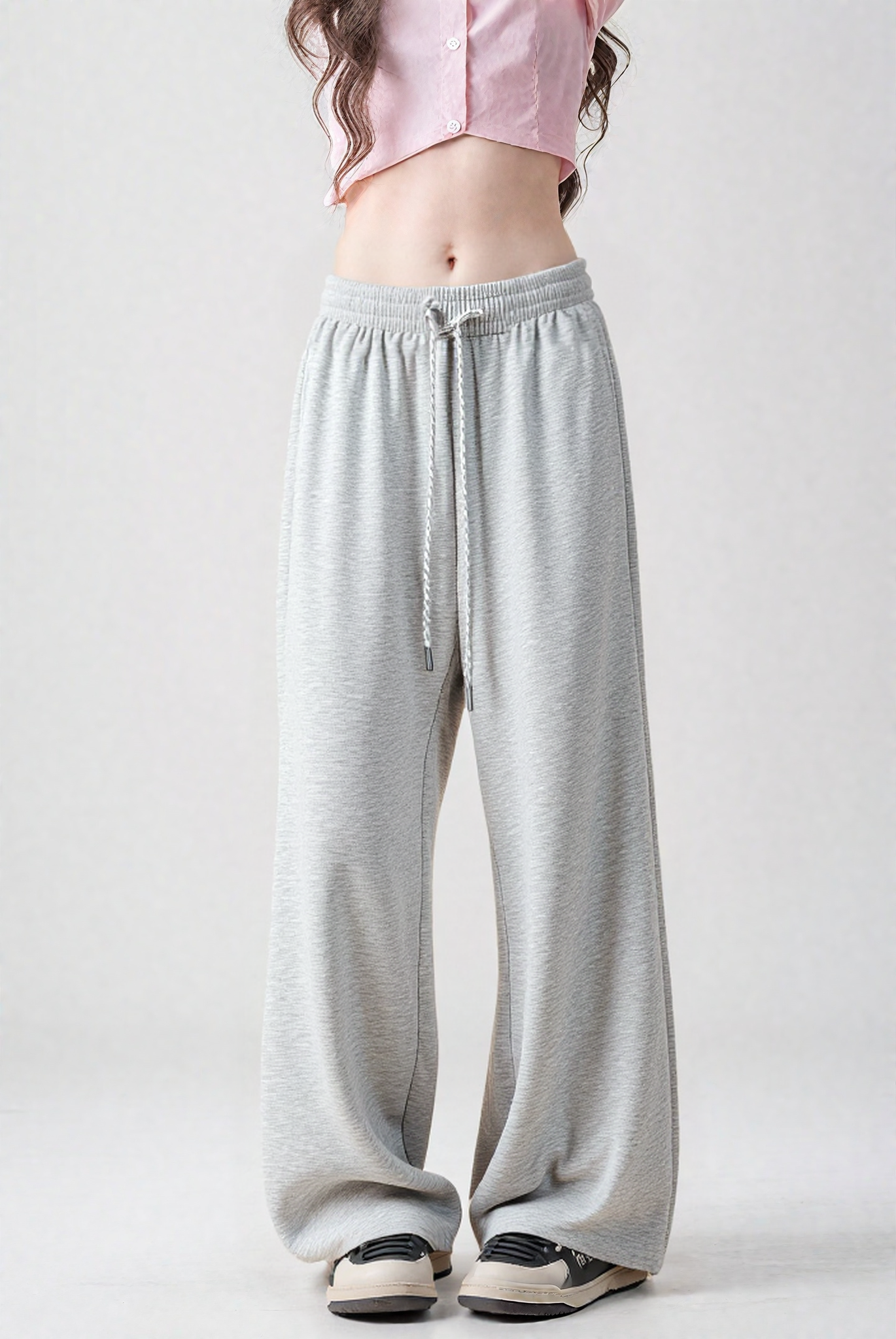 Sparkly Cotton Blend Pants - Elegant Lounge Pants with Subtle Shimmer-2500241
