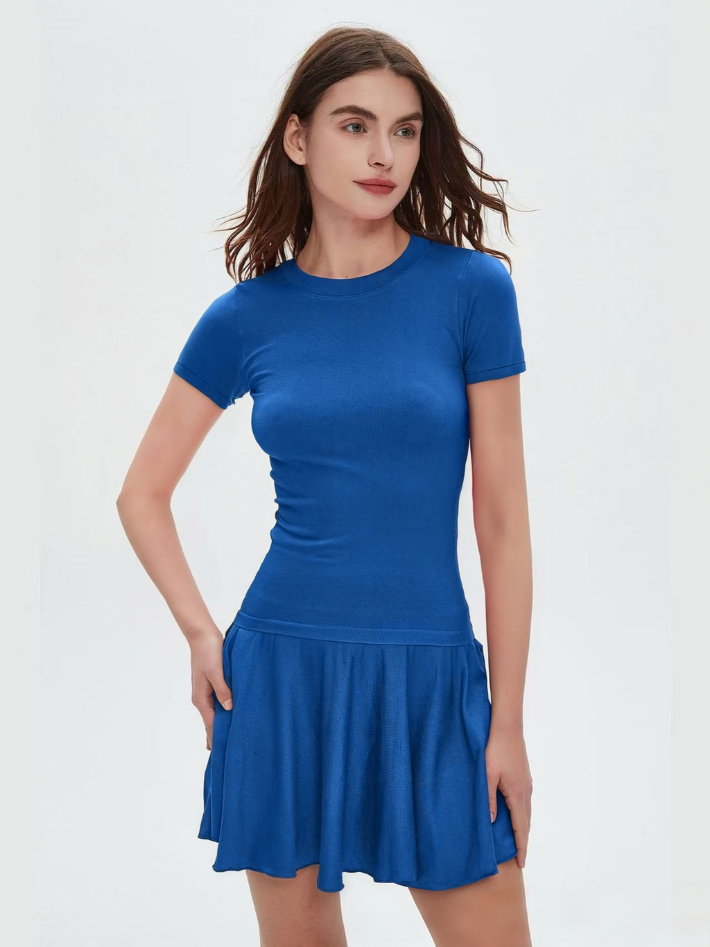 Essential Solid Color Jersey Tee - Lightweight Everyday Knit Top-2500151