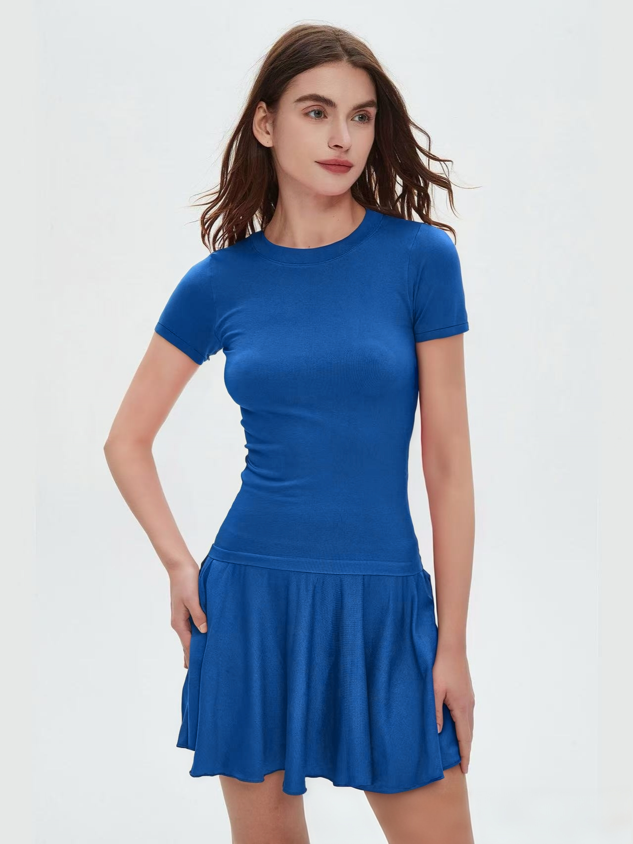 Essential Solid Color Jersey Tee - Lightweight Everyday Knit Top-2500151