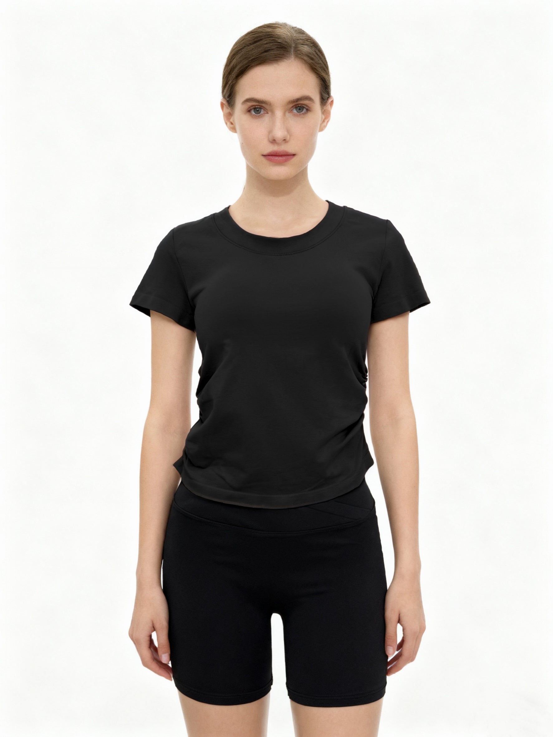 【Best Seller】Soft Knit Cotton Tee - Versatile Staple for Layering-2500152