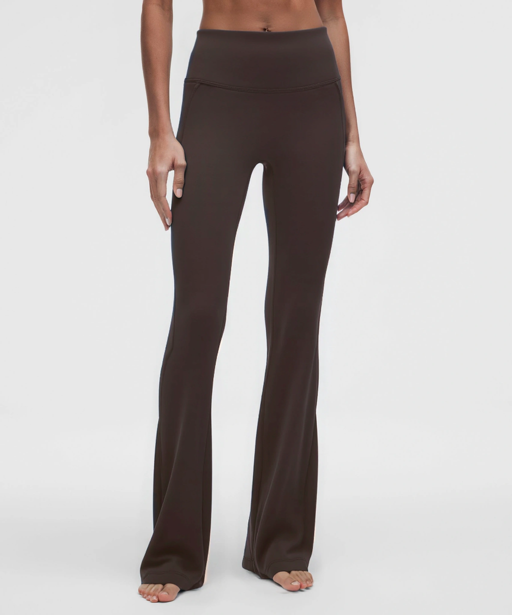 Squat-Proof High-Waisted Yoga Flares - Tummy Control & Full Coverage-2500221