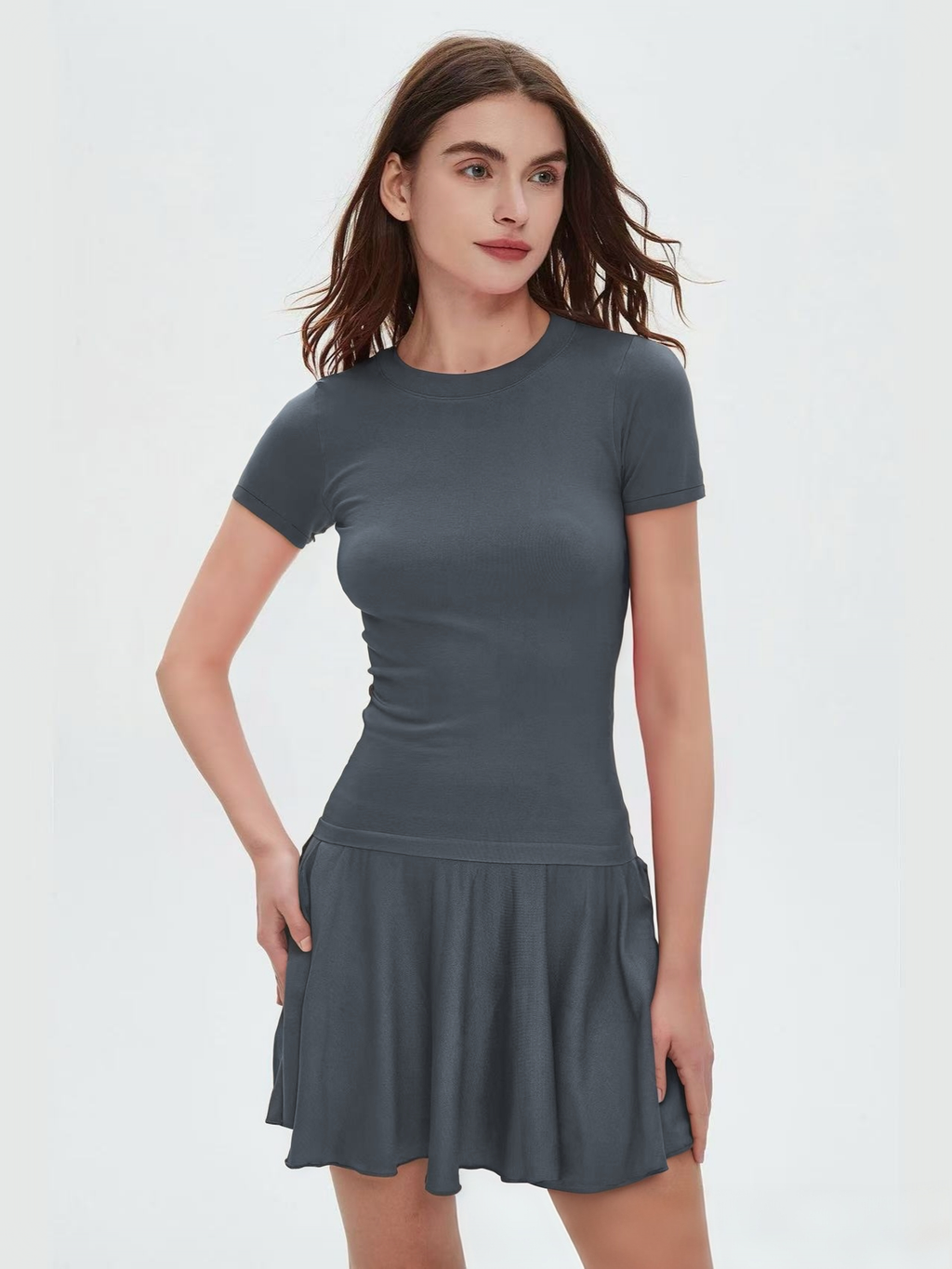 Essential Solid Color Jersey Tee - Lightweight Everyday Knit Top-2500151