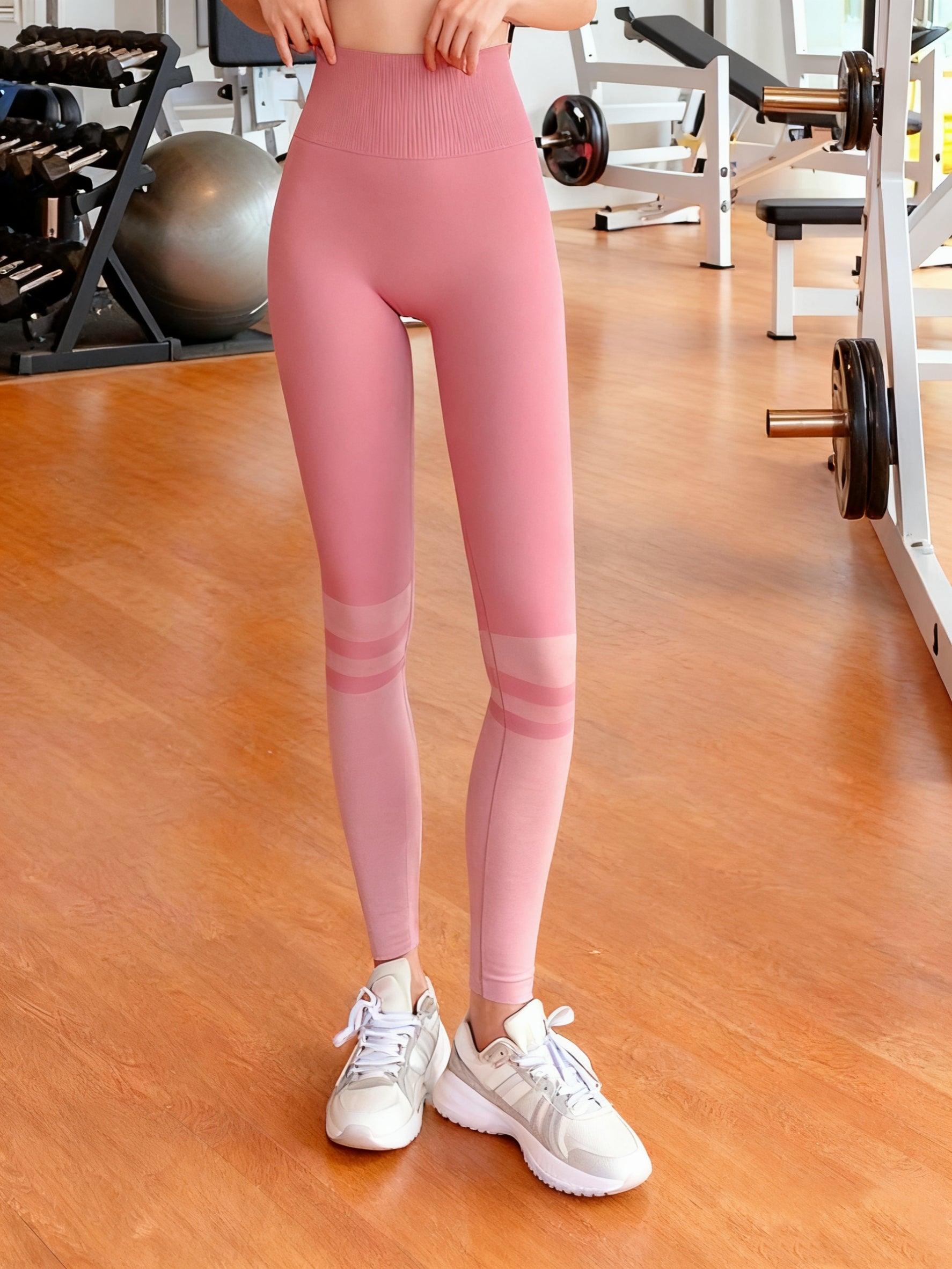 Graphic Print Yoga Leggings - Stylish Text Design on Ankle Cuff-2500115