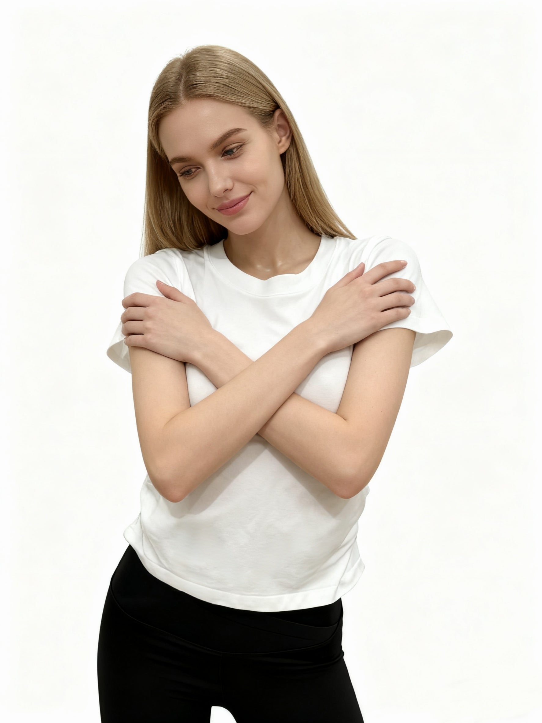 【Best Seller】Soft Knit Cotton Tee - Versatile Staple for Layering-2500152