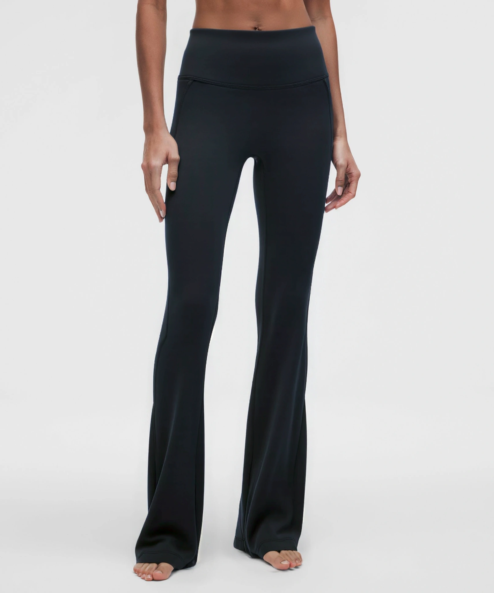 Squat-Proof High-Waisted Yoga Flares - Tummy Control & Full Coverage-2500221