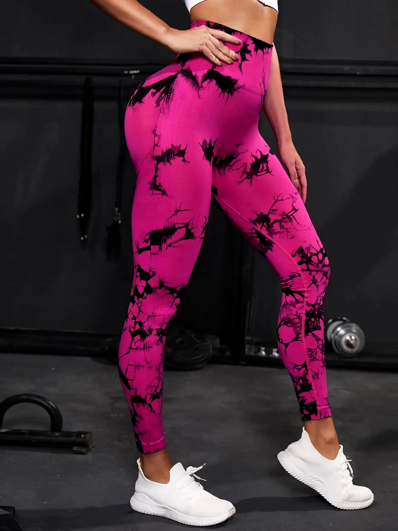 Tie-Dye Yoga Leggings - High-Waisted & Squat-Proof in Unique Patterns-25001112