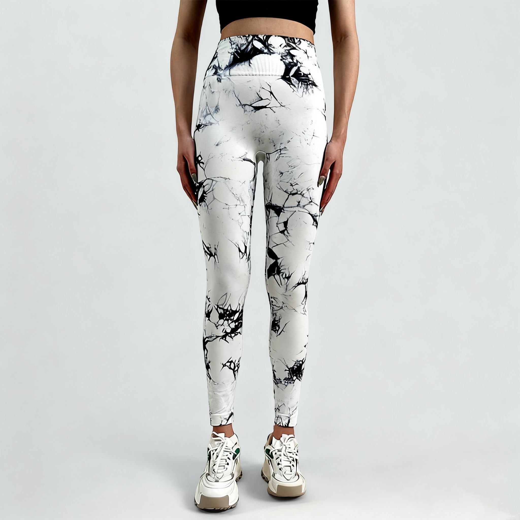 Tie-Dye Yoga Leggings - High-Waisted & Squat-Proof in Unique Patterns-25001112