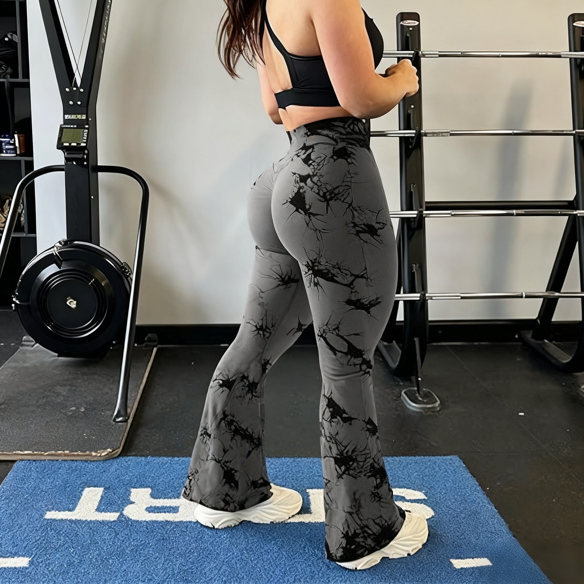 【Festival Ready】Tie-Dyed Bootcut Leggings - Artistic & Functional for Yoga-25001114