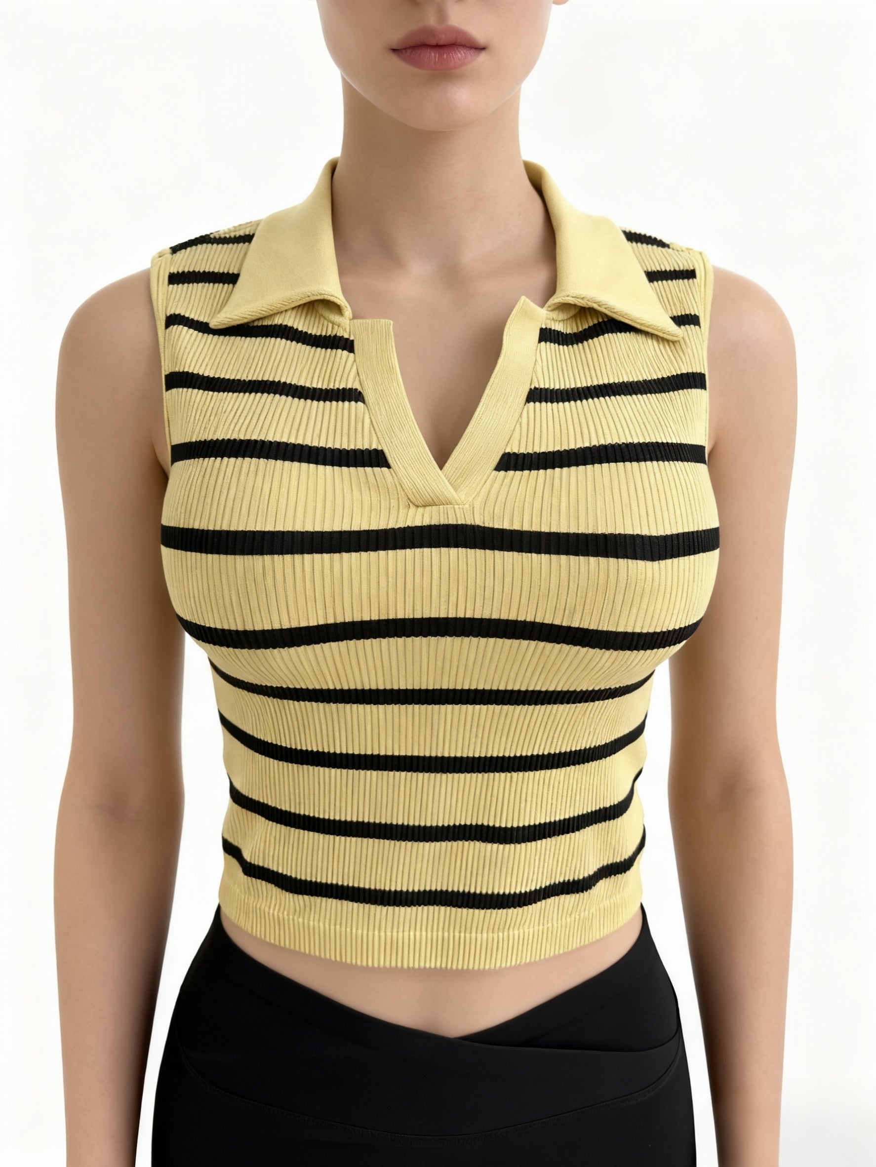 Classic Striped T-Shirt for Women - Soft Breathable Everyday Tee-2500351