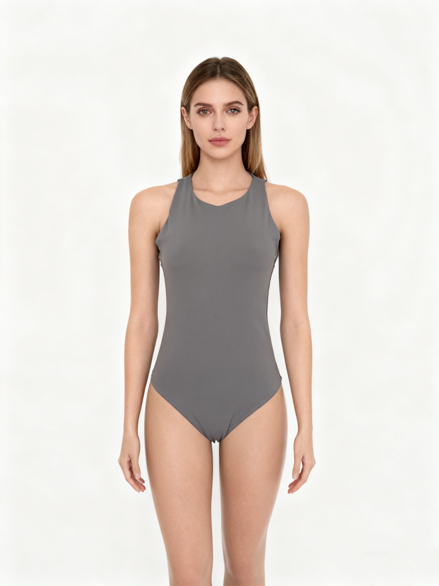 Sleeveless Bodysuit - Sexy High-Cut One-Piece for Women-2500272