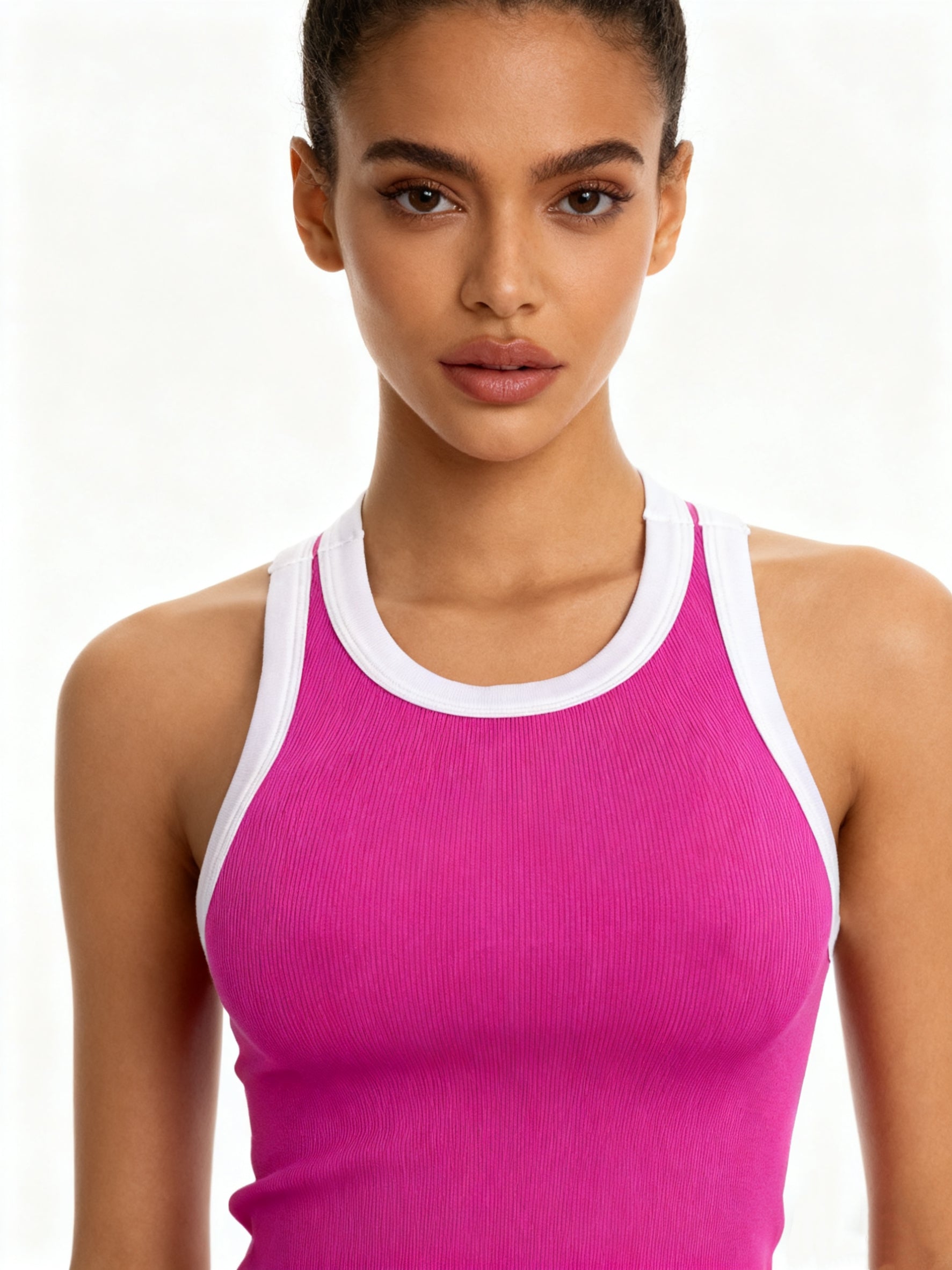 Essential Solid Color Tank Top - Soft Breathable Everyday Basic-2500357