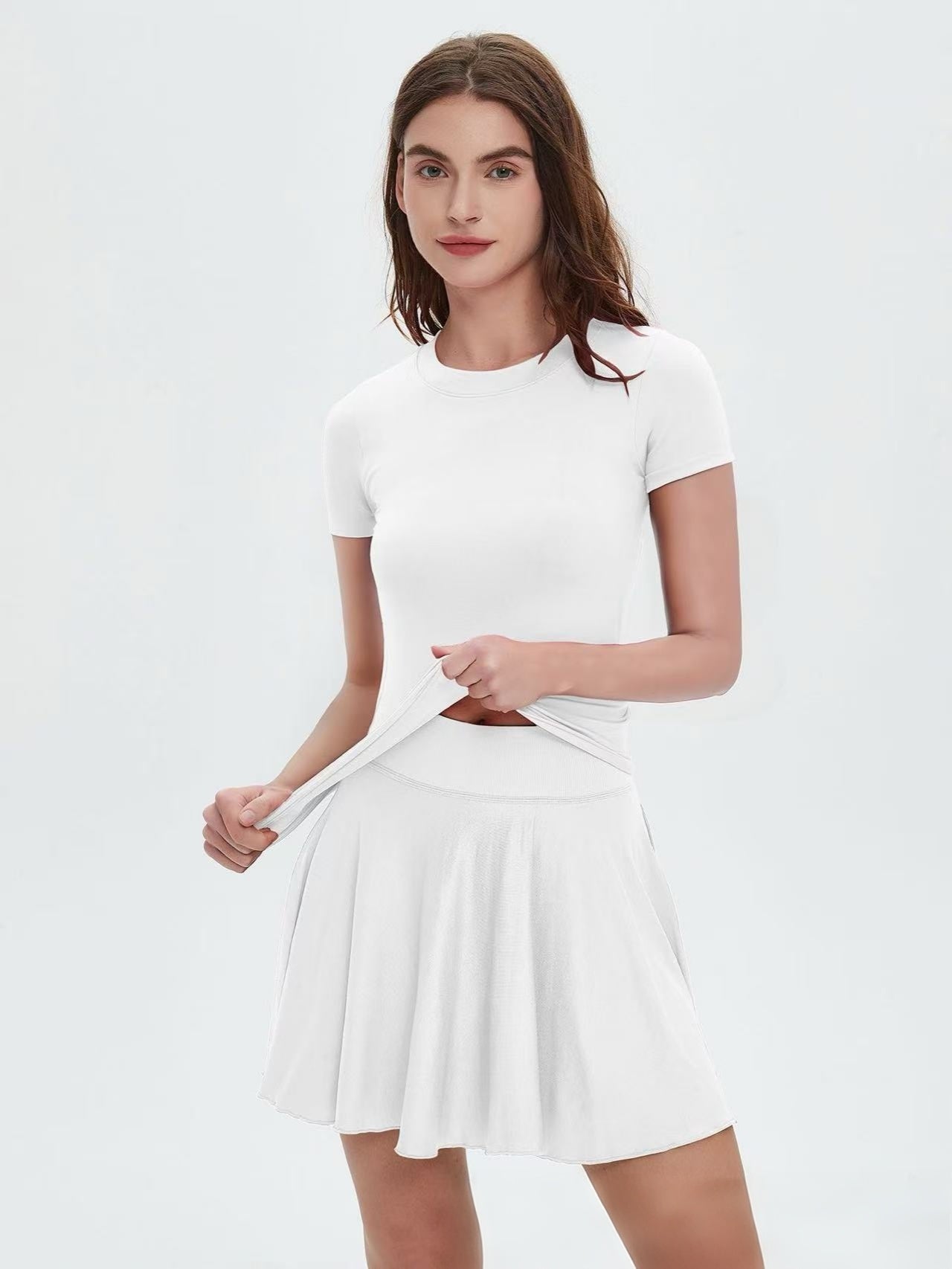 Essential Solid Color Jersey Tee - Lightweight Everyday Knit Top-2500151