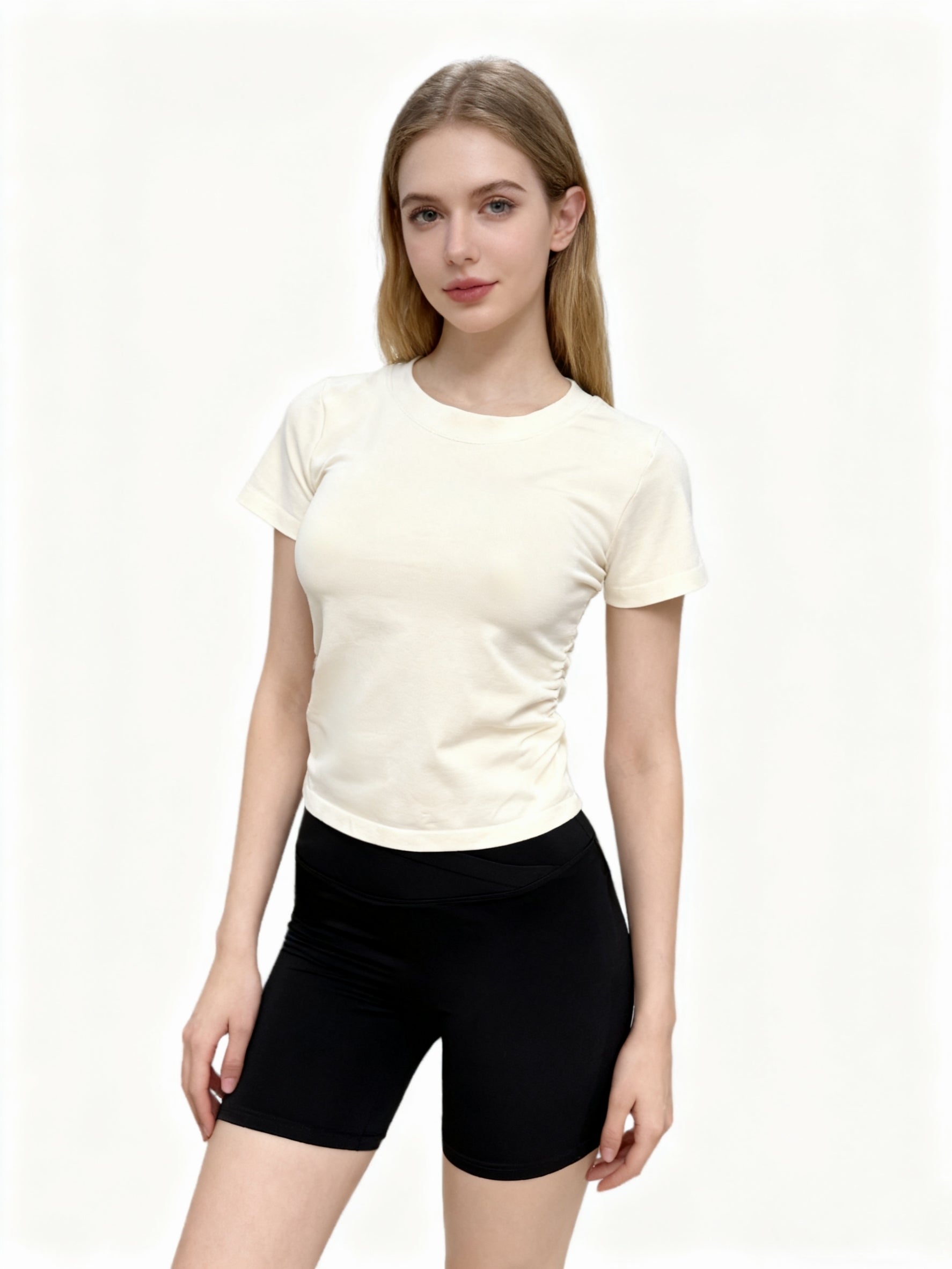 【Best Seller】Soft Knit Cotton Tee - Versatile Staple for Layering-2500152