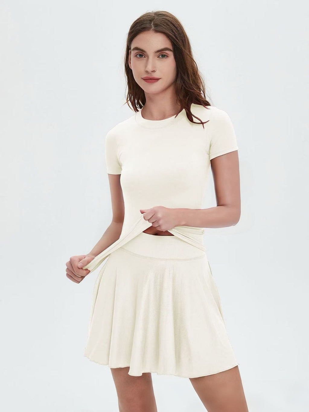 Essential Solid Color Jersey Tee - Lightweight Everyday Knit Top-2500151