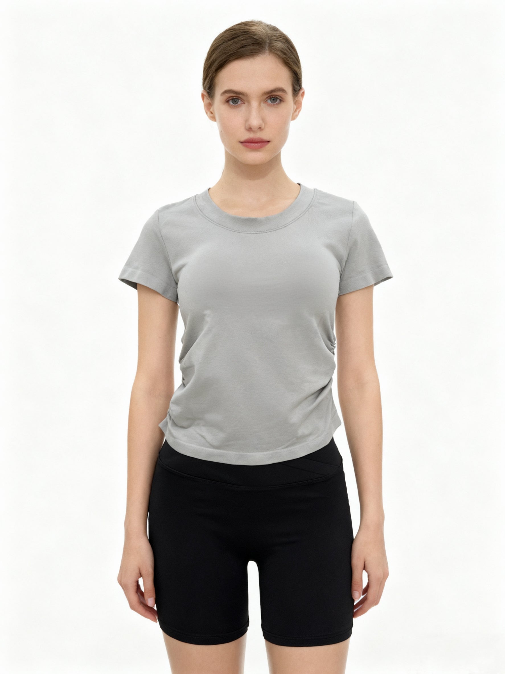 【Best Seller】Soft Knit Cotton Tee - Versatile Staple for Layering-2500152