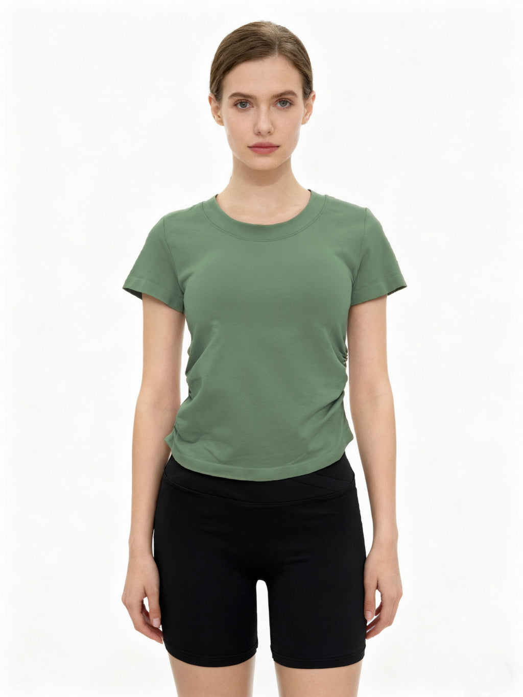 【Best Seller】Soft Knit Cotton Tee - Versatile Staple for Layering-2500152