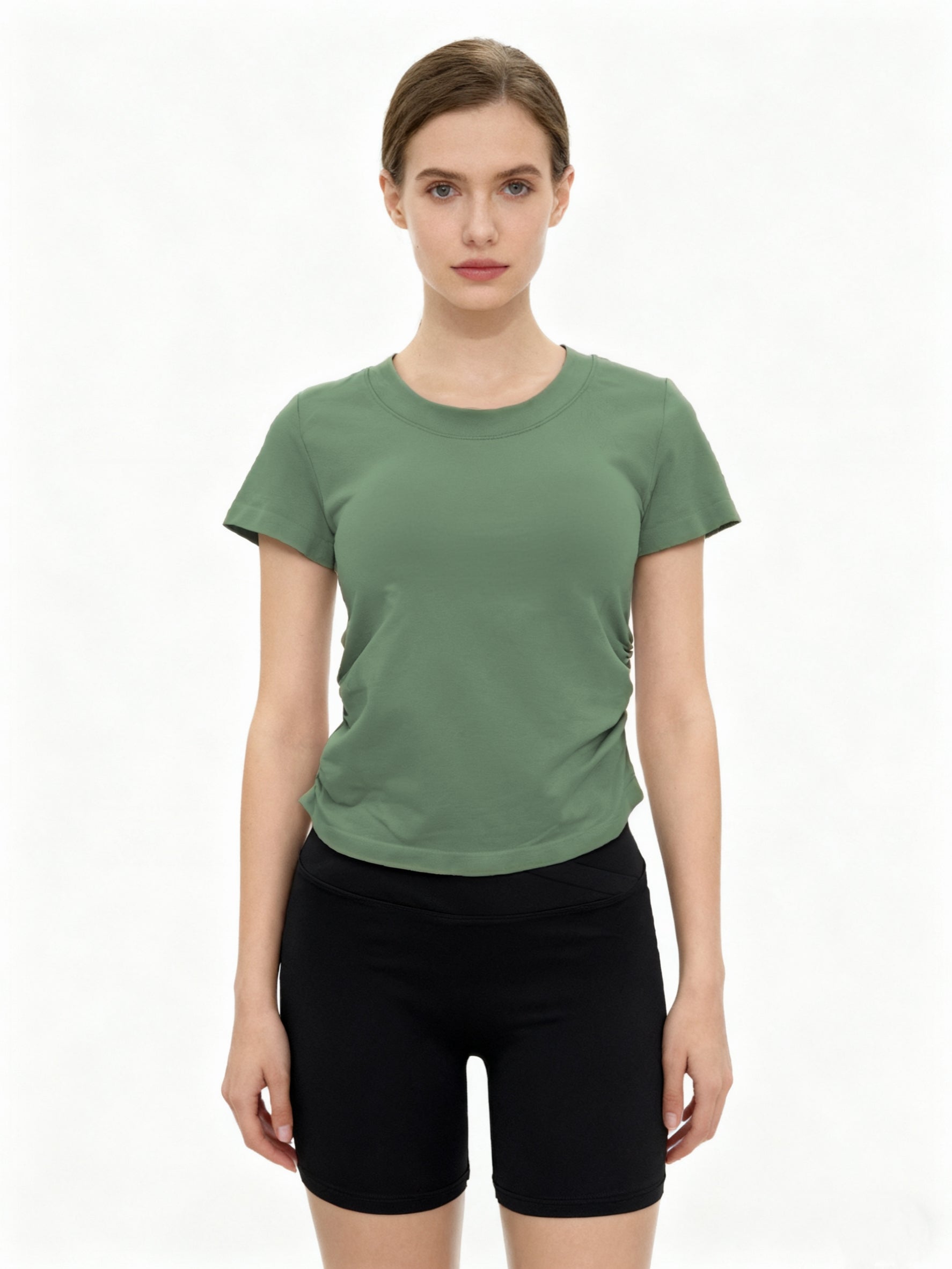 【Best Seller】Soft Knit Cotton Tee - Versatile Staple for Layering-2500152