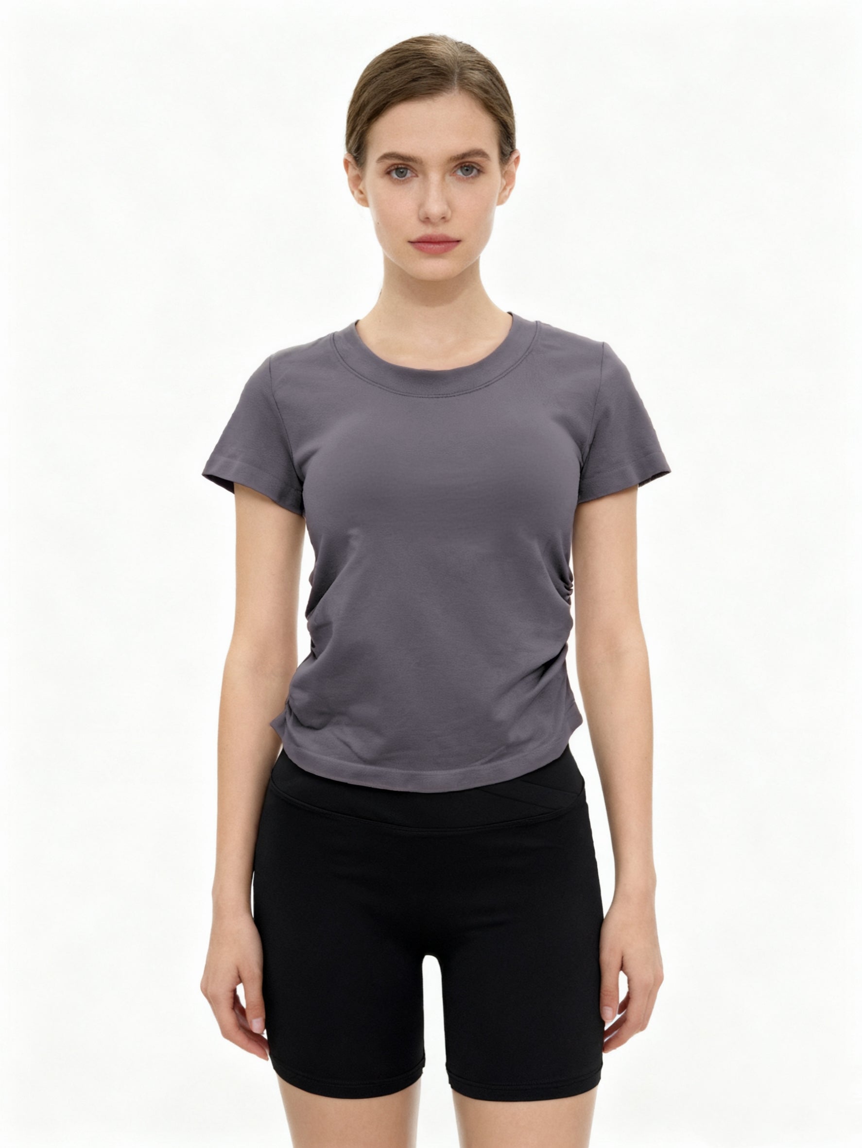 【Best Seller】Soft Knit Cotton Tee - Versatile Staple for Layering-2500152