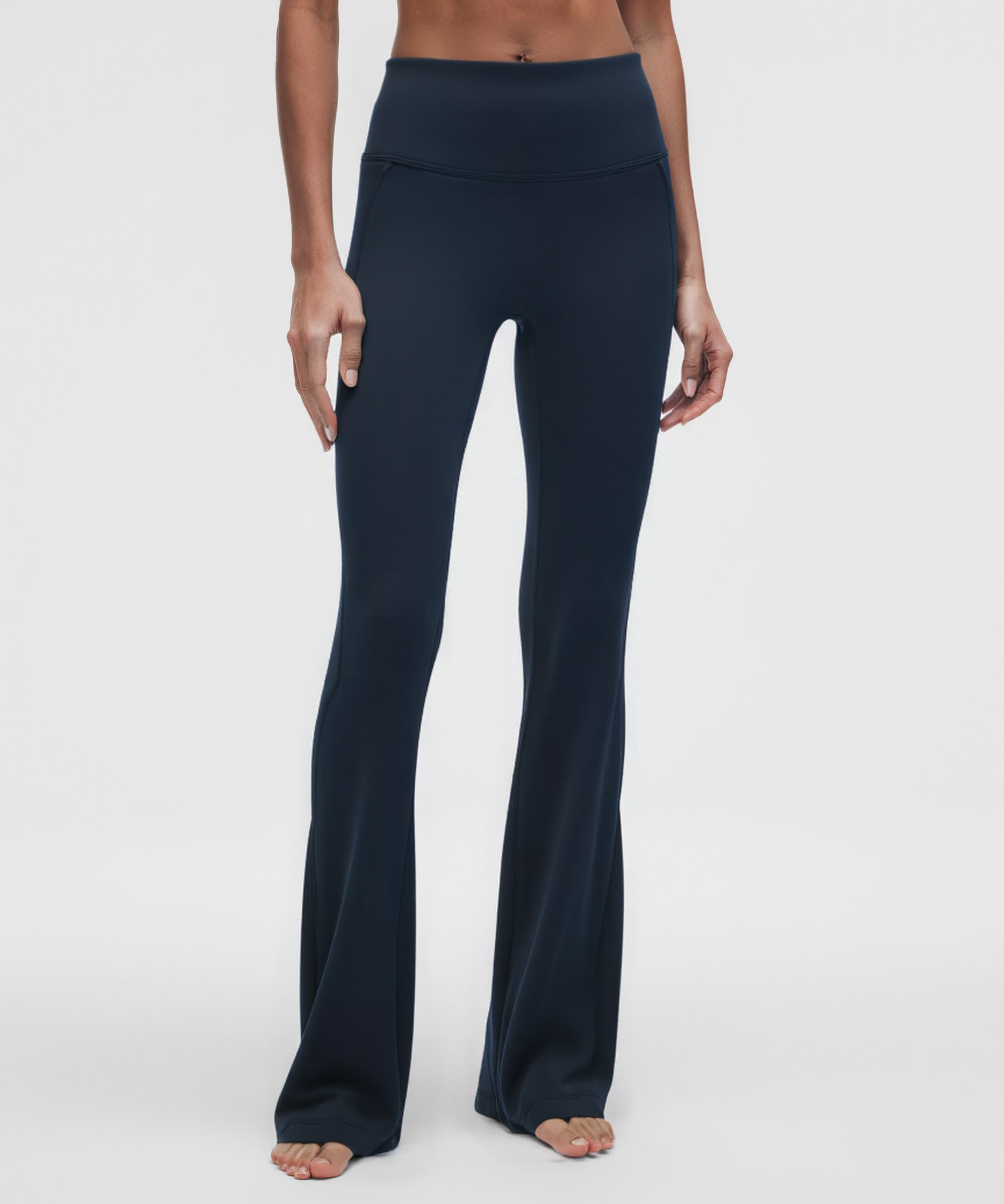 Squat-Proof High-Waisted Yoga Flares - Tummy Control & Full Coverage-2500221