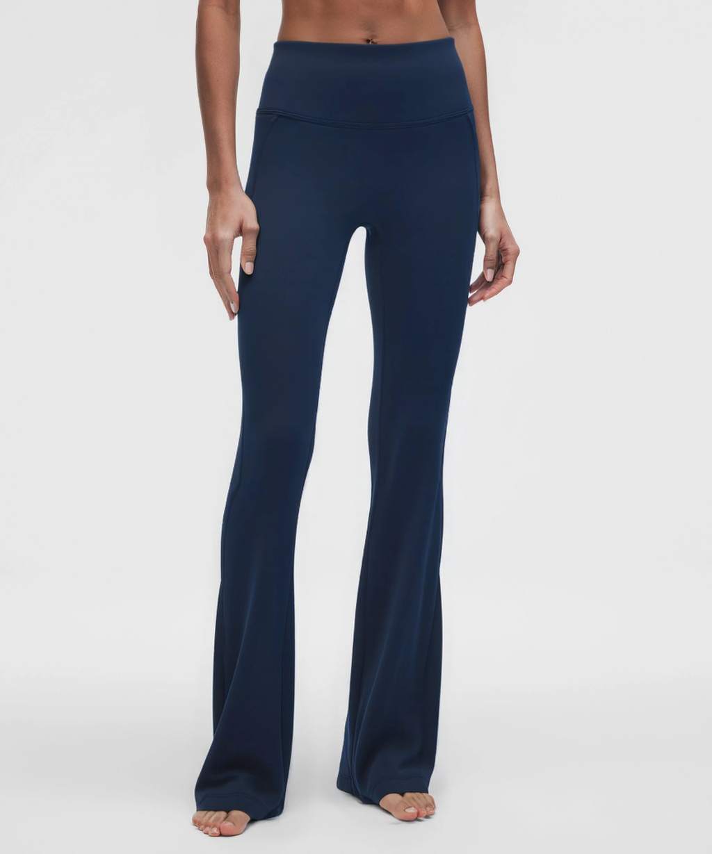 Squat-Proof High-Waisted Yoga Flares - Tummy Control & Full Coverage-2500221